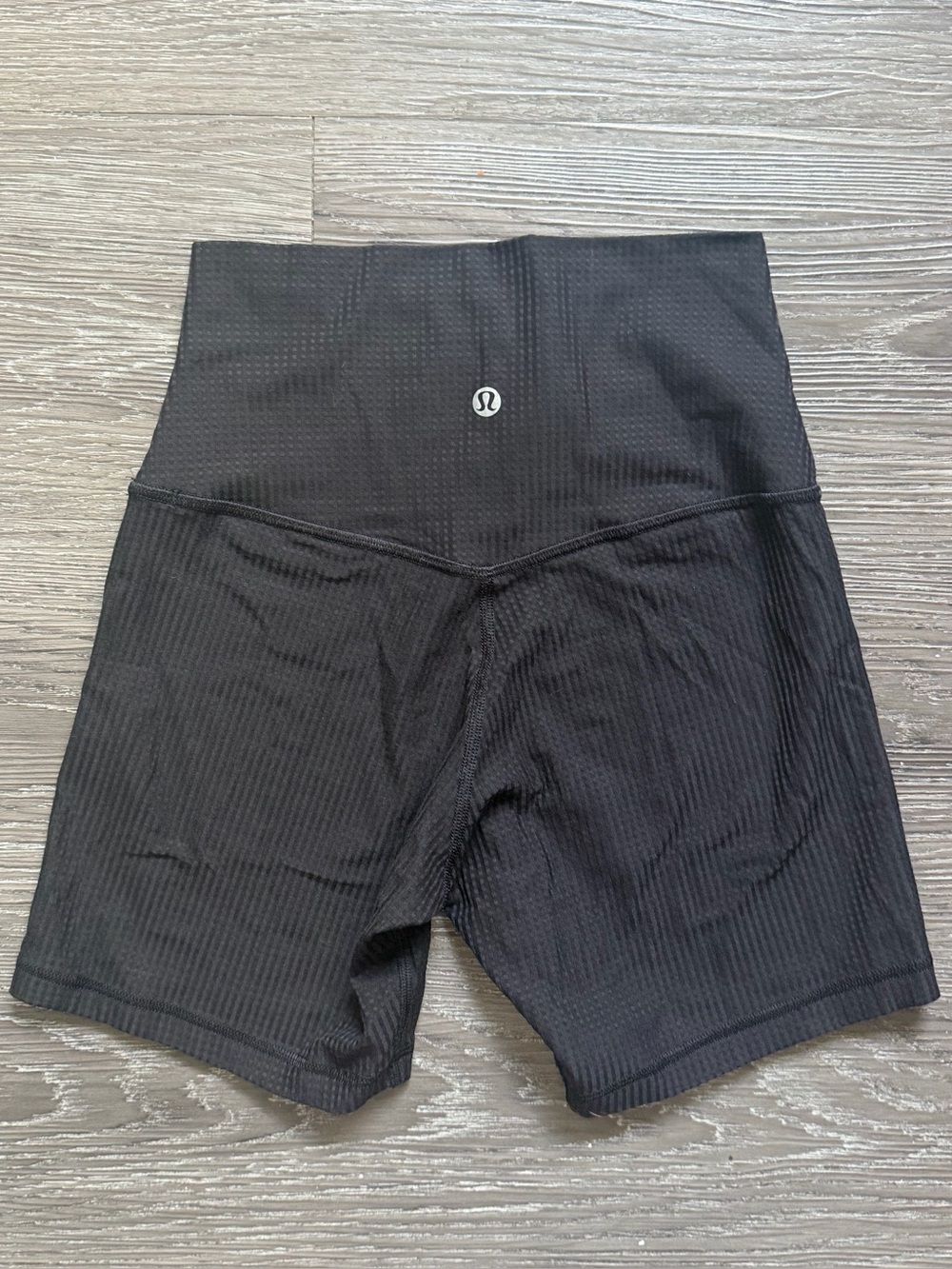 lululemon athletica Black Ribbed High-Rise Bike Shorts